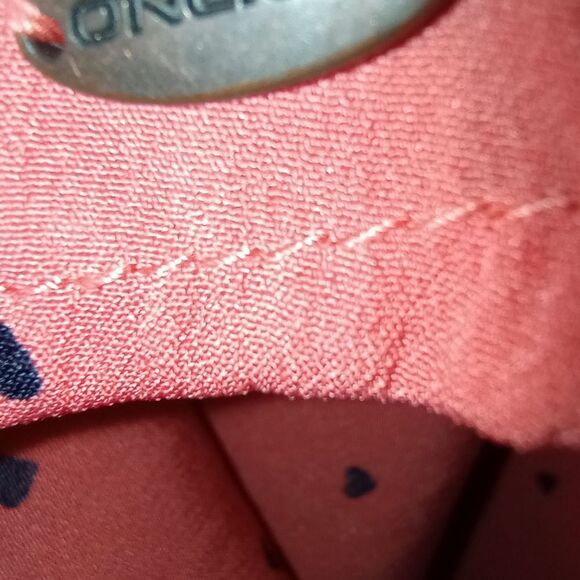 ONEILL Peach polka dot HEARTS Womens size medium - Picture 6 of 7